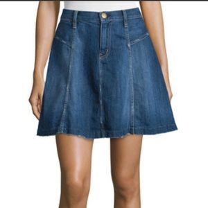 Current/Elliot The Skater Skirt Denim In Ravine